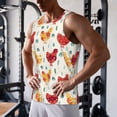 thumbnail image 5 of Goofa Flower Chicken Pattern Men's Workout Tank Top Slim-Fit Tank Quick Dry Fit Muscle Tank Top Beach Tank Top Bodybuilding Sleeveless T Shirt-4X-Large, 5 of 7