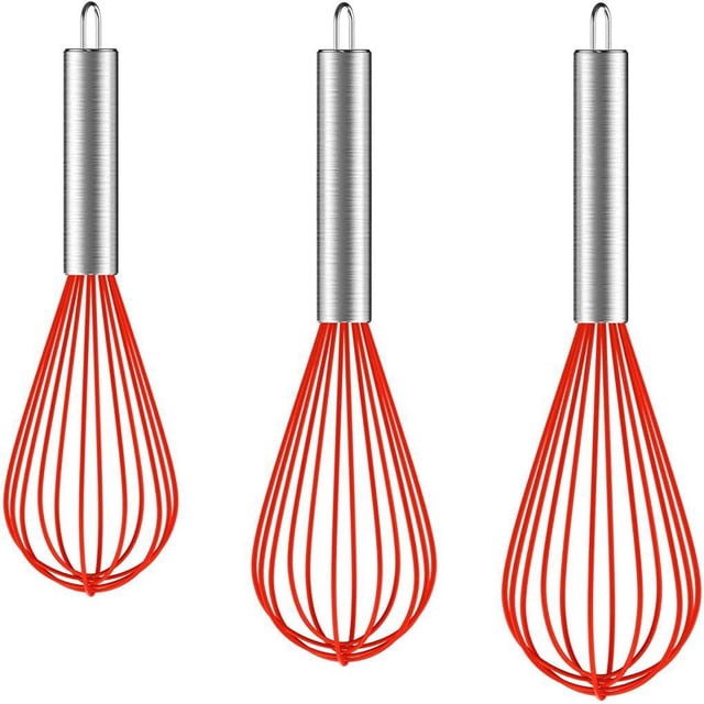Wosthever 3 unids/set batidor de huevos Manual giratorio multifuncional, Mini batidor de huevos de cocina de plástico, herramienta para hornear, agitador Herramientas y accesorios para hornear Rojo Wosthever HA005326-02B