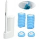 thumbnail image 1 of Escobilla de Inodoro en 1, 24 Recambios Cabezal de Escobilla de Inodoro + Escobilla de Inodoro + Base, Escobilla de Inodoro de Limpieza Multifuncional de 360 Grados para Inodoro, Baño, WC, 1 of 5