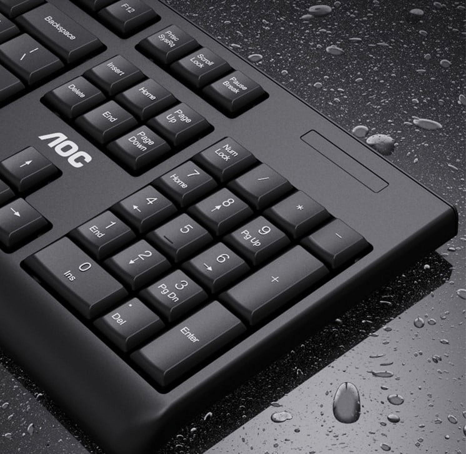 Wireless Keyboard and Mouse Combination, 2.4G Full-size Ergonomic Computer Keyboard, Suitable for Windows, Mac OS Desktop/laptop/PC