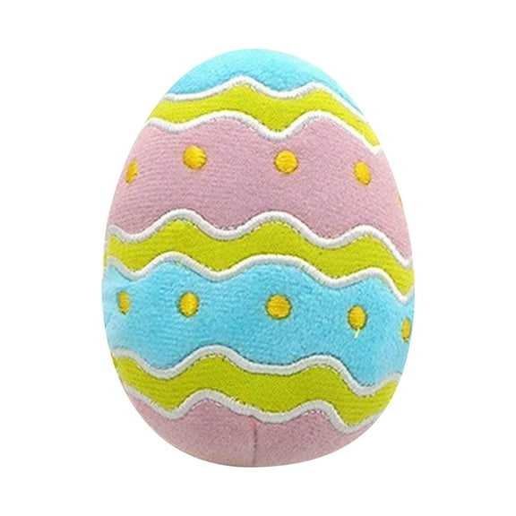 Kiewfjdk Plush Easter Egg Stuffers, Easter Basket Stuffers, 8 Inch Egg Stuffed Animal, Easter Toys, Colorful Soft Plush Eggs, Ideal Easter Gifts for Kids Holiday Basket Fillers (F)