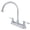 Chrome, variant on Kingston KB3748PL Restoration Two-Handle 3-Hole 8" Centerset Kitchen Faucet in Brushed Nickel