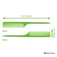 thumbnail image 3 of 61 XL Rat Tail Combs Wide Tooth Comb Detangling Hair Styling Coarse Hair Foiling Thick Back Parting Combs Hairstylist Combs For Women Made In USA 3 Pc. (Light Green), 3 of 5