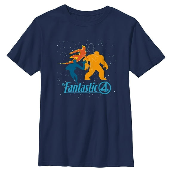 Boys The Fantastic Four: First Steps Heroes Silhouettes T Shirt