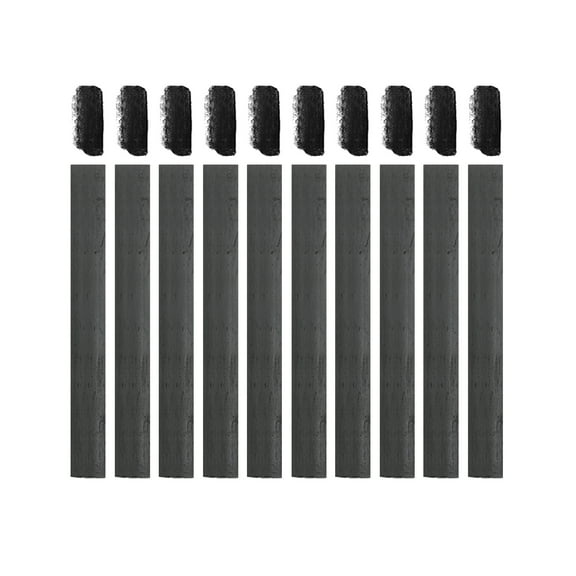 Uxcell Willow Charcoal Sticks, 14-16mm Willow Charcoal Pencils Soft Sketch Vine Art Supplies Set for Drawing Sketching Shading Painting Artists Beginners (Black, Pack of 10)