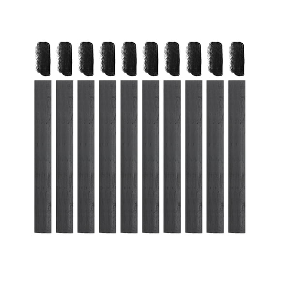 Uxcell Palos de Carbón de Sauce, Lápices de Carbón de Sauce de 14-16mm, Suministros de Arte para Dibujo, Boceto, Sombreado, Pintura para Artistas Principiantes (Negro, Paquete de 10)