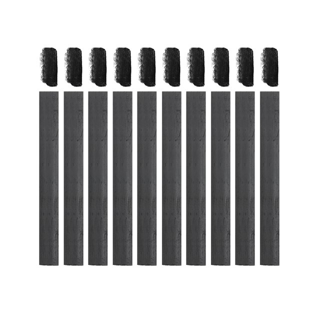 Uxcell Palos de Carbón de Sauce, Lápices de Carbón de Sauce de 14-16mm, Suministros de Arte para Dibujo, Boceto, Sombreado, Pintura para Artistas Principiantes (Negro, Paquete de 10)