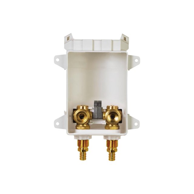 Caja de enchufe para lavadora Sioux Chief Brass White