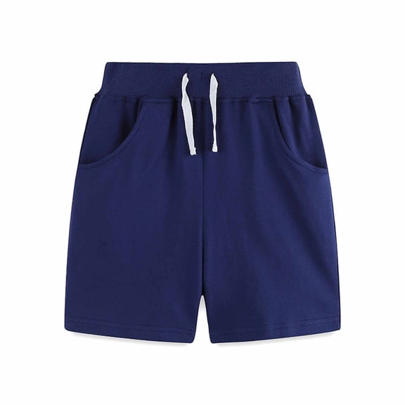 Girls Athletic Shorts Athletic Running Blue Shorts High Waisted Uniform Pants for Boys 5-6 Years
