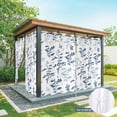 thumbnail image 6 of Outdoor Curtains for Patio Waterproof, Blue Botanical Outdoor Privacy Panels Grommet, Watercolor Spring Floral Summer Leaf Blackout Outside Curtains for Porch/Cabana/Pergola/Gazebo 54"x108", 1 Panel, 6 of 8