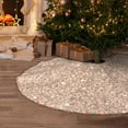 thumbnail image 5 of Defioc Beige Sparkling Glitter for Christmas Tree Skirt Snowman Xmas Tree Skirt Farmhouse Christmas Decorations Tree Mat for Holiday Party Decor-30", 5 of 6