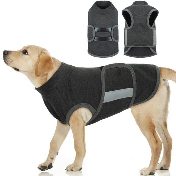 ROZKITCH Soft Dog Anxiety Vest Comfort Dog Calming Vest Adjustable Dog Anxiety Relief Shirt for Thunderstorms Fireworks Vet Visits Separation(Gray)