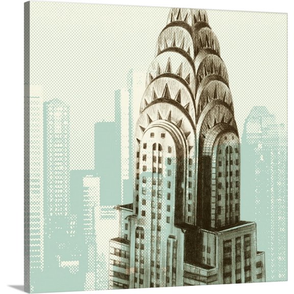 Great BIG Canvas | "Architectural Overlay I" Canvas Wall Art - 16x16