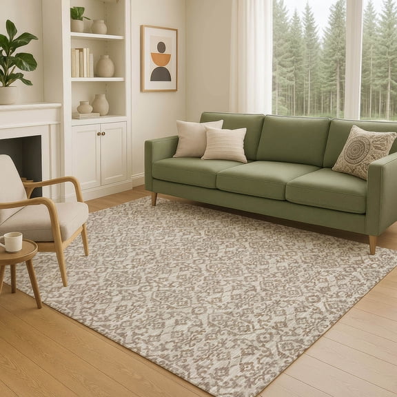 Addison Rugs Chantille Indoor/Outdoor Transitional Casual Beige Machine Washable Rectangle Rug, 10' x 14'