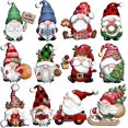 thumbnail image 1 of 24 adornos colgantes de madera de gnomo navideño, decoración colgante de madera para árbol de Navidad, muñeco de Papá Noel de madera, 1 of 4