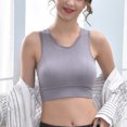 thumbnail image 3 of Señoras Tallas grandes Ropa interior deportiva Camiseta sin mangas Recorte Sin anillos de acero Sujetador Yoga Fitness Sujetador deportivo Fridja  nalpqowj36127, 3 of 9