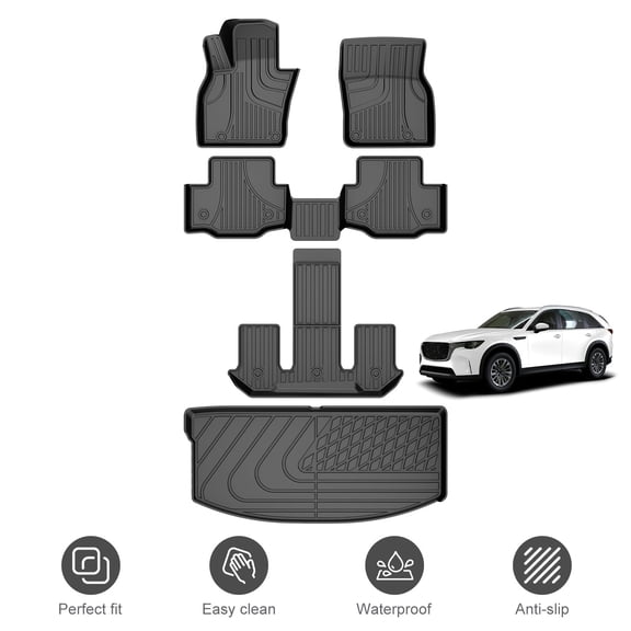Fit for Mazda CX-30 2020-2026 Floor Mats & Cargo Liners All Weather TPE Heavy Duty Full Set CX30 Accessories