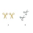 thumbnail image 3 of Jumpingount 1 par de pendientes de tijera para mujer, pendientes de decoración de diamantes de imitación, pendientes de aleación para novia, joyería Ropa, zapatos y accesorios Miscelánea Oro Jumpingount AP013907-01, 3 of 6
