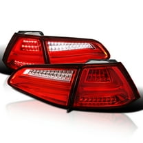 Spec-D Tuning Red LED Bar Tail Lights Compatible with 2015-2017 Volkswagen Golf GTI Models, Left Right Pair Assembly