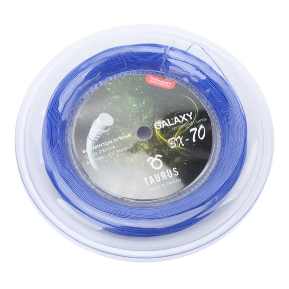 Badminton Racquet String, Clear Texture Nylon Badminton String 0.7mm High Elasticity Wear Resistant 200m For Replacement Black,White,Fluorescent Yellow,Purple,Blue,Sky Blue,Pink