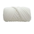 thumbnail image 3 of 500G Velvet Bulky Chunky Yarn Arm Knitting Crochet DIY Washable Making Tube Giant Yarn for Blanket Weaving Crocheting Carpets Scarf , White, 3 of 10