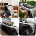thumbnail image 6 of Marble Black Table Runner 36 Inches Long, Abstract Gold White Brick Stone Motif Kitchen Coffee Dining Table Decoration for Home Party Birthday Wedding Home Decor 13x36 Inches, 6 of 8