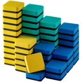 thumbnail image 2 of OBOSOE Dry Erase Erasers, 72 Pack Magnetic Whiteboard Dry Eraser Chalkboard Cleansers for Classroom, Home and Office (3-color, 1.97 x 1.101 Inch), 2 of 8