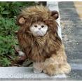 thumbnail image 4 of Lion Mane Wig for Cats, Funny Pet Cat Costumes for Halloween Christmas, Furry Pet Clothing Accessories (Size S, Melange brown), 4 of 7