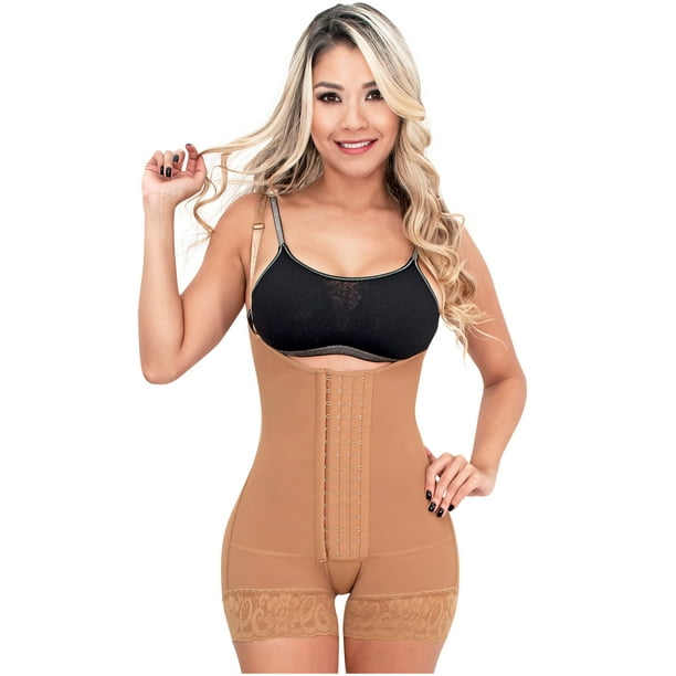SONRYSE 066 Fajas Colombianas Reductoras Postpartum Girdle Full Body Shapewear Shaper for Women Mocha - Walmart.com