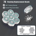thumbnail image 4 of 7D Electric Shaver Replacement L Waterproof Blade Flexible Cutter Floating Face Beard Shaver Blade, 4 of 5