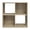 Gray, variant on 23.46 in. Tall Natural Oak Wood 3-Shelf Etagere Bookcase