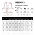 thumbnail image 5 of HISDERN Grey Suit Vests for Men Slim Fit Formal Dress Vest V-Neck Solid Waistcoat Business Weddings, 5 of 8