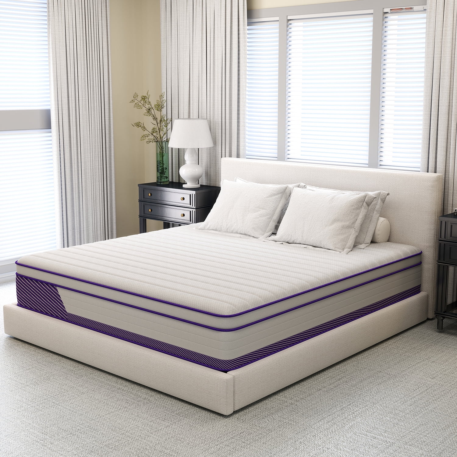 12 inch Twin Mattress,Hybrid Mattresses Medium Firm in a Box