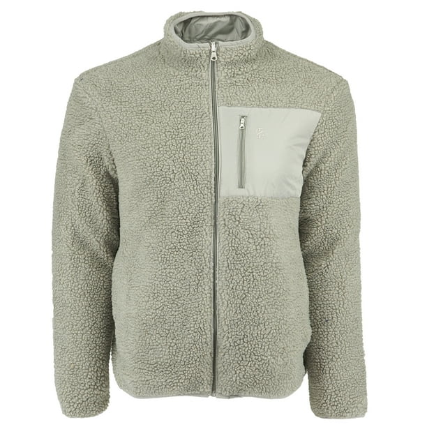 IZOD - IZOD Men's Reversible Sherpa Sweater Jacket Khaki 2XL - Walmart ...