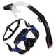 thumbnail image 4 of EeaseMX Máscara de buceo antivaho para adultos, de vidrio templado, con gafas de buceo, equipo de piscina con tubo de respiración y stent (azul), 4 of 7