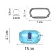 thumbnail image 3 of Funda Protectora Secure Lock Clear A Prueba de Golpes para Sony WF-1000XM5(2023) Azul, 3 of 4