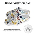 thumbnail image 6 of Daiia Flowers Butterfly Print Women’s Fuzzy Slippers Memory Foam Lightweight House Shoes Cozy Loafer Flannel House Shoes-39/40, 6 of 7
