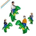 thumbnail image 2 of Disfraz inflable de dinosaurio para montar en Halloween, accesorios de actuación, juguete para padres e hijos, disfraz de muñeco inflable de dinosaurio, ropa inflable, 2 of 6