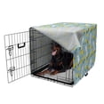 thumbnail image 5 of Yellow Bird Dog Crate Cover, Flying Cranes and Flowers Pattern, Easy to Use Pet Kennel Cover Small Dogs Puppies Kittens, 7 Sizes, Pale Blue Yellow, by Ambesonne, 5 of 6