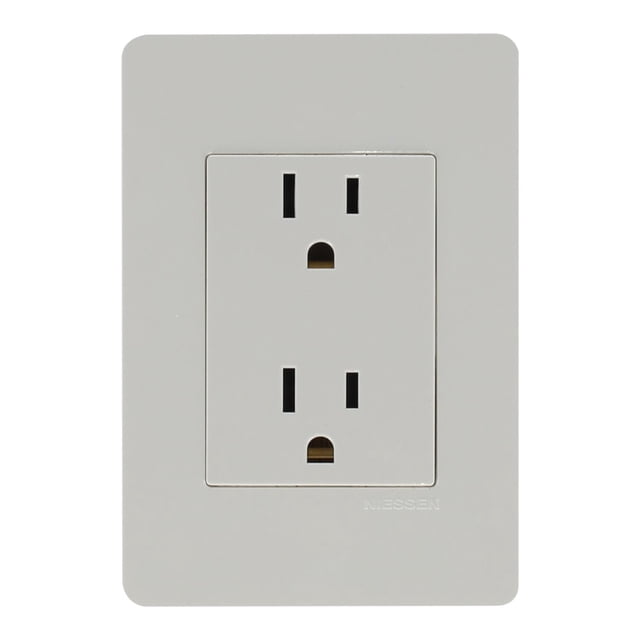 Contacto Dúplex Unno Plástico Blanco Con Placa