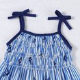 thumbnail image 5 of Rhuody Girls Dresses Sleeveless Holiday Party Striped Bowknot Dress Dance Party Dresses Clothes Basic Playsuit, 5 of 6