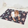 thumbnail image 2 of Purple Cartoon Dinosaurs Leaves Pattern Blanket,Comfortable Soft Lamb Wool Throw Blanket,All Season,Warm Lightweight Blankets for Sofa Bed Couch Living Room Chair,30"x40", 2 of 4
