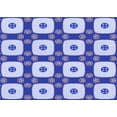 thumbnail image 1 of Ahgly Company Indoor Rectangle Patterned Blue Orchid Blue Area Rugs, 8' x 10', 1 of 6