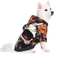 thumbnail image 2 of Fotbe Flower Horn Skull Sudadera con Estampado para Perros Pequeños – Suéter con Capucha para Mascotas, Tela Suave de Forro Polar con Bolsillo-Medium, 2 of 7