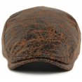 thumbnail image 4 of Jiibva Vintage PU Leather Flat Cap Classic Newsboy Cap Fashion Beret Cap Adjustable Driving Hat Autumn Winter Soft Fishing Hat, 4 of 7