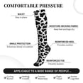 thumbnail image 3 of Lsque Cow Print Black White Pattern Sport Compression Socks for Men & Women 15-20 mmHg Knee High Nurse Pregnant Running Medical and Travel Athletic, 3 of 6