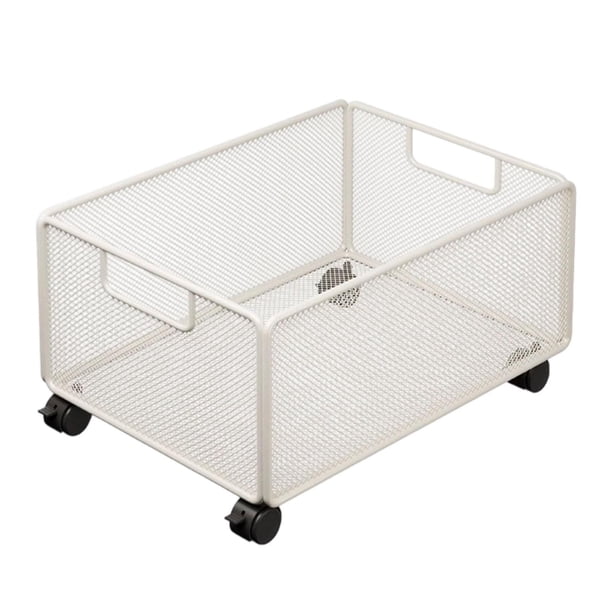 Organizador de archivos rodante, organizador de carpetas colgantes, carrito de almacenamiento debajo del escritorio para 25x38x23cm