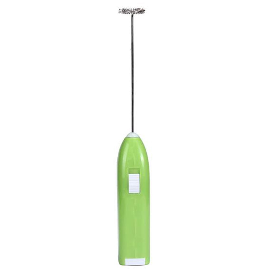Kitchen Electric Mini Handle Cooking Eggbeater Juice Hot Drinks Milk Frother Coffee Stirrer Foamer Whisk Mixer(Without Battery), Size: 22.5, Green