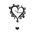 thumbnail image 2 of CarpNettore Acrylic Wall Clock with Arabic Numerals, Silent Movement, Heart Shape Decorative Black, 2 of 9
