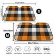 thumbnail image 3 of Picia Orange Plaid Curved Windshield Sunshade Accordion Folding Style Auto Shade for Car Truck SUV Van Blocks UV Ray Sun Visor Protector -Small, 3 of 7